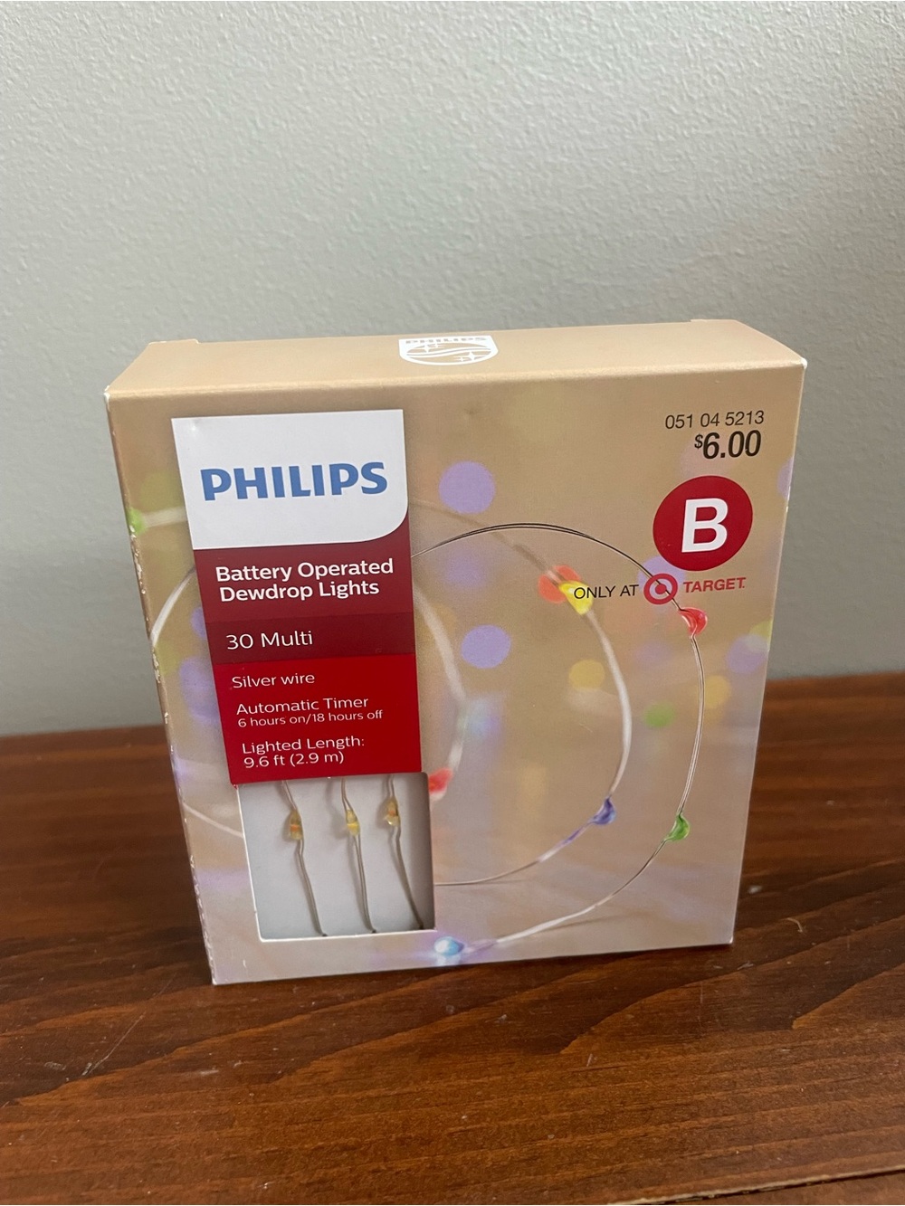 New Philips Multi-Color Dewdrop String Lights on Silver Wire
